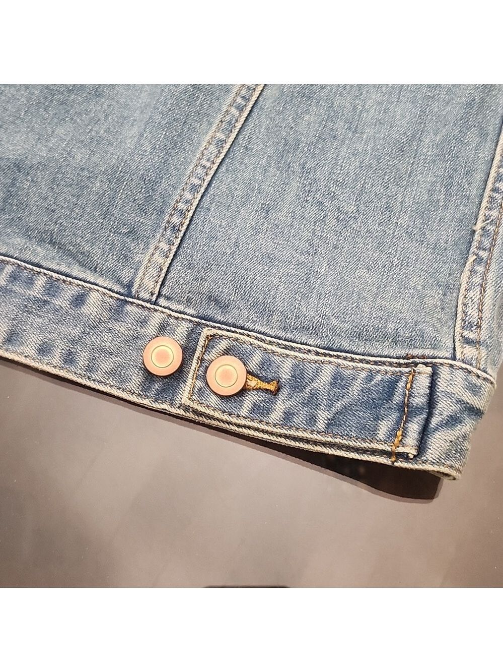 Mens Denim Jean Jacket Medium Size - Picture 13 of 14